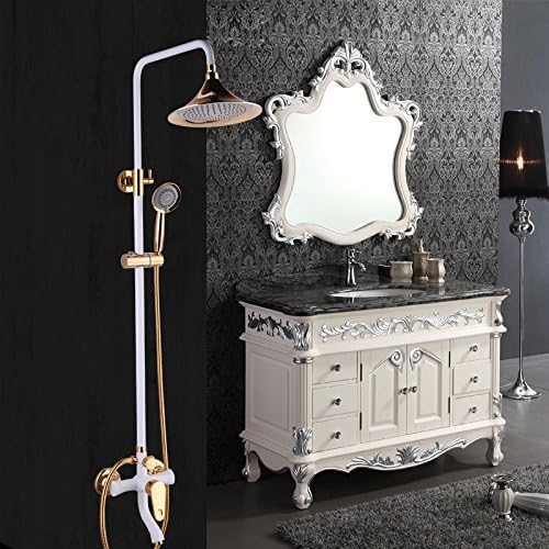 LI Pearl of the Orient titanium plating white paint shower Kit brass