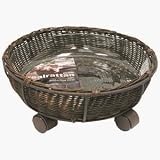 Plastec Industries RRC13 Rattan Plant Caddy
