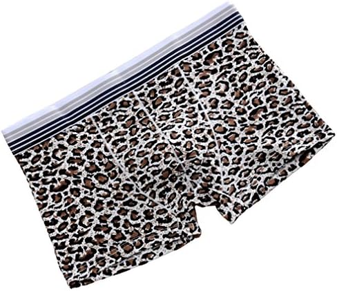 Xinyian Men's Cotton Cartoon Boxers Breathable Underwear Trunk Leopard 3XL
