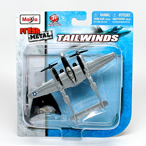 Lockheed P-38 Lightning WWII Fighter Aircraft * Tailwinds * 2011 Maisto Fresh Metal Series Die-Cast Airplane Collection