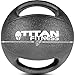 Titan Fitness 8 lb Dual Grip Medicine Ball Rubber Muscle Driver Sport Double