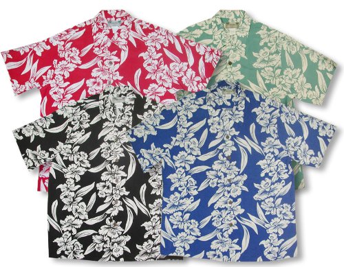 Kamehameha Vintage Shirt – White Orchid Panel