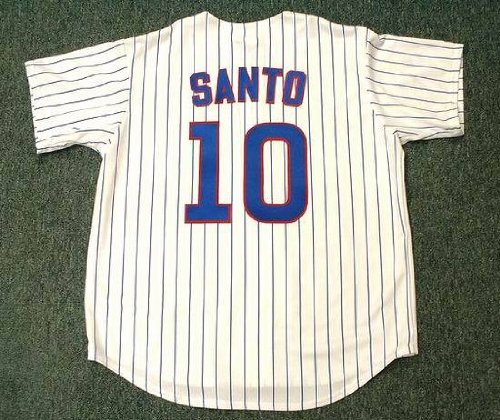 RON SANTO Chicago Cubs Majestic Home Baseball Jersey, XL