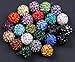 Pave Shine 10mm Beads Mixed Colors Easy Use For Jewelry Making Design Diy (10 Beads Per Lots)