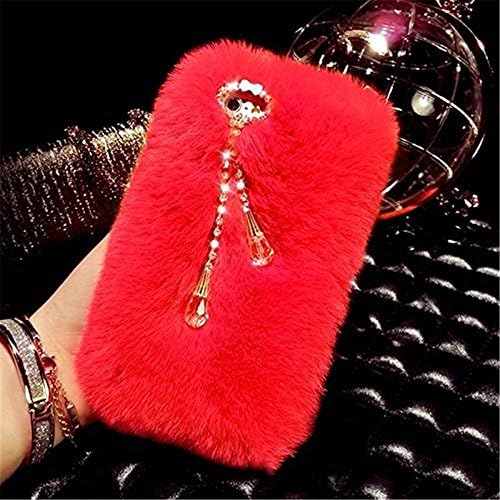 Figer Luxury Bling Warm Soft Beaver Rabbit Fur Hair sluffy Back Case Cover For HTC Desire 816