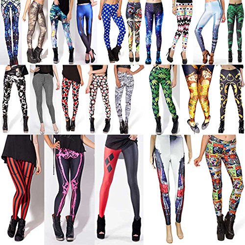 SEXY Womens Girls Printed Seamless Colorful Fashion Leggings