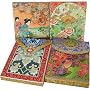 Assorted Mini Purse Gold Foil Embellished Notecard Sets, FloralFansGeishaSymbolBird
