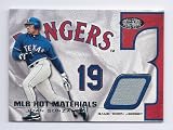 2002 Fleer Hot Prospects Hot Materials Game Used Jersey #JG Juan Gonzalez Texas Rangers