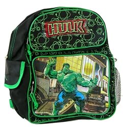 Marvel Hulk Backpack - The Incredible Hulk Green Smash Cityscape Backpack