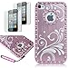 Deluxe Baby Pink Chrome Bling Crystal Rhinestone Hard Case Skin Cover for Apple iPhone 4 4S 4G with 2pcs Screen Protector and Pink Stylus