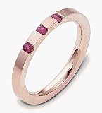 14 Karat Rose Gold Stackable Ruby Band Ring