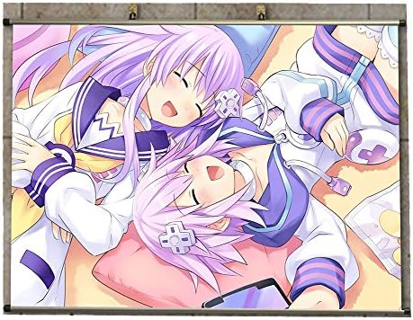 Canvas Wall Scroll Poster (32x20 inches)-Anime Hyperdimension Neptunia Victory Anime Girl Hair-Dress Nepgear Hyperdimension Neptunia Cute Neptune Hyperdimension Nep