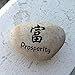Prosperity Kanji Stone Natural Beach Pebble Rock, Friends, Best Business Gifts Idea