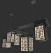 Eleek Teahouse Chandelier, Fluorescent, Version 1