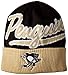 NHL Pittsburgh Penguins Men's Face-Off Cuffed Knit Cap, One Size, Black