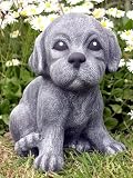 Eigenschaften Tiefes Kunsthandwerk GbR  / Steinfigur Tierfigur Hund Welpe schiefergrau