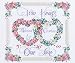 Janlynn Cross Stitch Kit, Two Hearts One Love