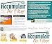 Accumulair FC21X22A_4 MERV 6 Rating Air Filter/Furnace Filters, 21x22x1 (Actual Size) - 4 pack