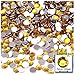 The Crafts Outlet 144-Piece Flat Back Round Rhinestones, 5mm, Orange