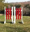 3 Panel Colored Wing Standards Wood Horse Jumps