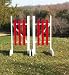 3 Panel Colored Wing Standards Wood Horse Jumps
