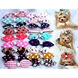 10pcs/pack Mix Colors Dog Hair Clips Pearls Centre Pet Dog Grooming Bows Supplies Pet Hair Clips Teddy Exquisite Rabbit Ears Dog Hair Accessories Free Shipping