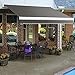 Awntech 16-Feet Key West Full-Cassette Manual Retractable Awning, 120-Inch Projection, Gray