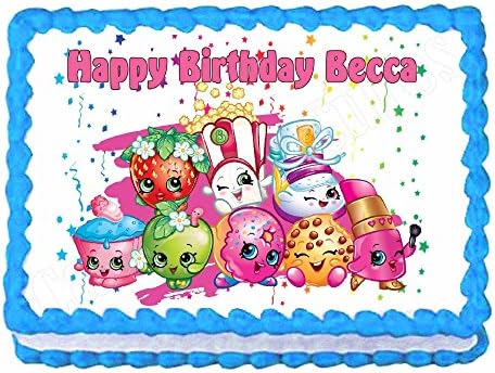 Shopkins party edible cake image cake topper frosting sheet