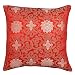 Decorative Handmade Silky Red Cushion Cover / Pillow Sham - Chinese Lotus Flower Design
