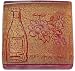 Authentic Murano Glass Paperweight, 24K Gold, Wine Bottle and Grapes, Gift Boxed