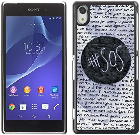 ULTICASE Sony Xperia Z2 D6502 D6503 D6543 L50t L50u - help sos student school text funny - Slim 360 Protection Case Cover PC / Aluminium Protector Shell Rugged