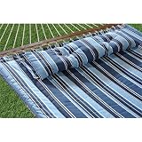 Bliss Hammocks Quilted Blue Striped Hammock
