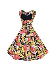 Vintage Full-Skirt Spring Cotton Party Dress 