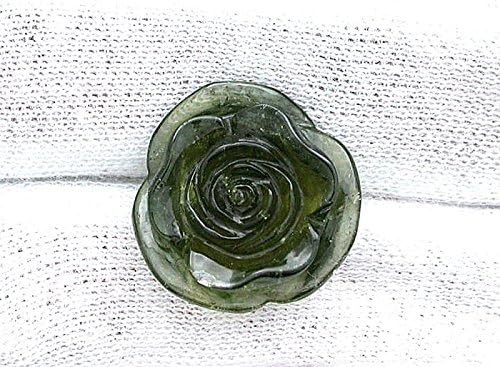 LARGE 14.97 Carat Green Tourmaline Flower Carving Gem Stone Gemstone Natural