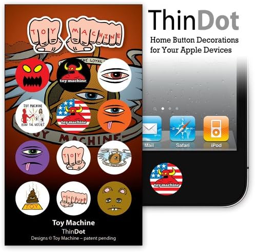 ThinDot Home Button Stickers for iPod/iPhone/iPad - Toy Machine
