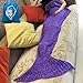 LAGHCAT Mermaid Tail Blanket Crochet Mermaid Blanket for Adult, Soft All Seasons Snuggle Mermaid Sleeping Bag Blankets, Classic Pattern, (56