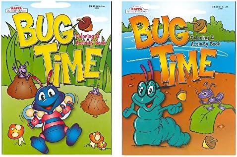Coloring Books for Kids: Bug Time Coloring and Creativity Book Inspired Cute Animals. Great for First-starters and Young Children. 2 PACK