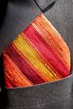 Sultan Stripes Silk Pocket Square, 100% Silk Dupioni - by Royal Silk Sultan Stripes Silk Pocket Square, 100% Silk Dupioni - by Royal Silk