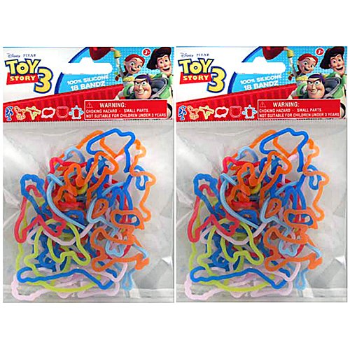 612mxPNbrWL 18 Pack Disney Toy Story 3 Silly Shaped Silicone Bandz