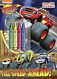 Full Speed Ahead! (Blaze and the Monster Machines) (Color Plus Crayons and Sticker)