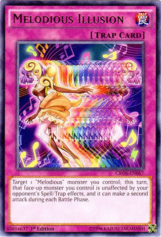 Yu-Gi-Oh! - Melodious Illusion (CROS-EN067) - Crossed Souls - 1st Edition - Rare