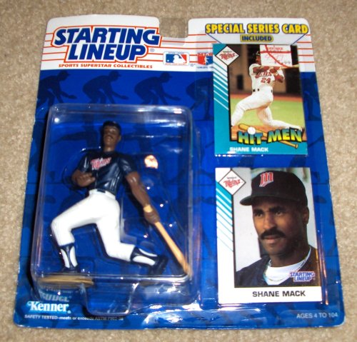 1993 - Kenner / MLB - Starting Lineup - Shane Mack / Minnesota Twins Figure - Special Series Cards Included - Out of Production - Limited Edition - Collectible