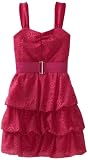 Amy Byer Girls 7-16 Crochet Lace Sleeveless Belted Triple Bubble Dress
