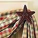 Park Designs Cast Star Curtain Hooks, Red, Includes 2 in Set