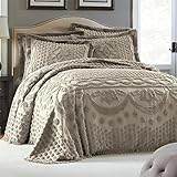 Brylanehome Georgia Cotton Throw Bedspread (Taupe,Queen)