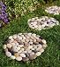 Set of 3 Indoor/Outdoor Multicolored River Rock Stepping Stones