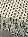 Choies Women's White Cut Out Asymmetric Hem Tassel Detail Knit Pullover Poncho
