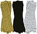 juDanzy 3 Pair Baby Girl Leg Warmers black, gold, silver rouched ruffle