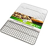 Oven Safe, Heavy Duty Stainless Steel Baking Rack & Cooling Rack, 12 x 17 inches Fits Half Sheet Pan