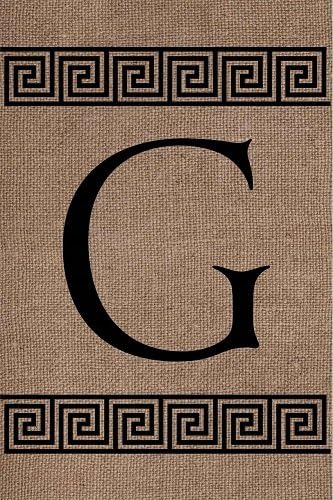 Custom Decor Flag - Burlap Monogram - G